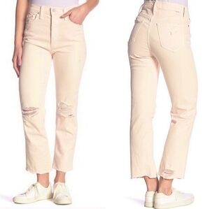 Mother Superior Tomcat Chew Peach Distressed High Rise Jean Size 26